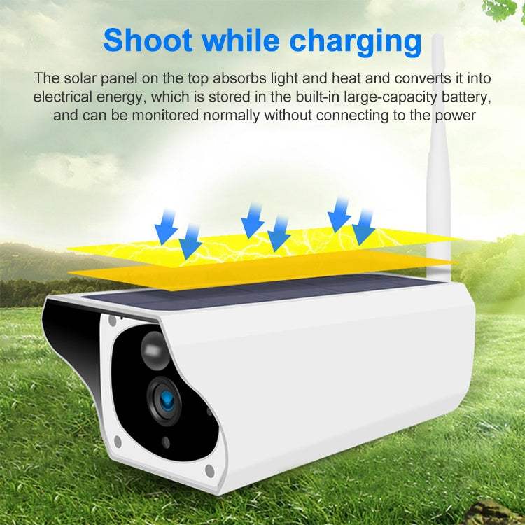 T1-2 2 Megapixel WiFi Version IP67 Waterproof Solar HD Monitor Camera without Battery & Memory, Support Infrared Night Vision & Motion Detection / Alarm & Voice Intercom & Mobile Surveillance, WiFi Version T1-2 2 Megapixel WiFi Version IP67 Waterproof Solar HD Monitor Camera without Battery & Memory, Support Infrared Night Vision & Motion Detection / Alarm & Voice Intercom & Mobile Surveillance, WiFi Version
